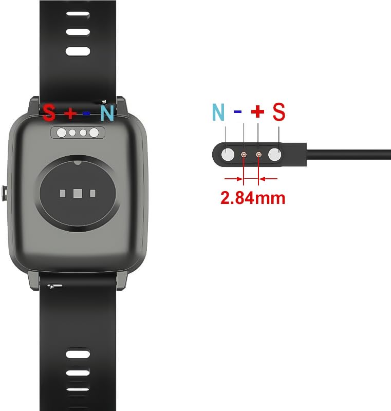 Timovo Smart Watch Charger Compatible With Yamay Letsfit Veryfitpro, Magnetic Usb Smartwatch Charging Cable For Umidigi Uwatch 3